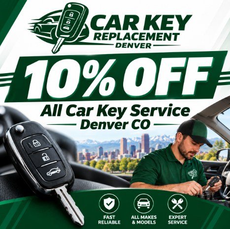 10% off all car key services in Denver CO